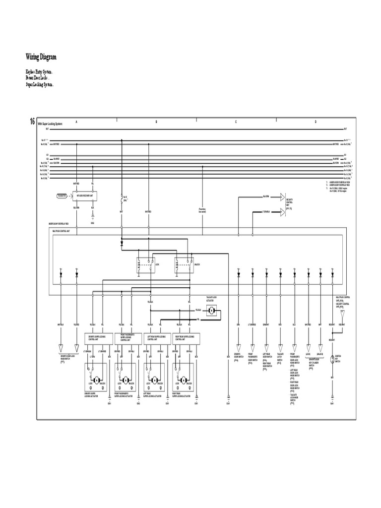 Keyless Entry System Wiring Diagram | PDF | Components | Wheeled Vehicles