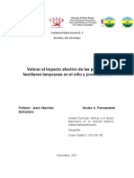 Valorar El Impacto Afectivo de Las Perdidas Familiares Tempranas en El Niño y Joven Bolívar