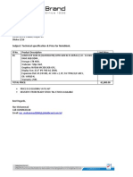 Subject: Technical Specification & Price For Notebbok.: Bsmrmu