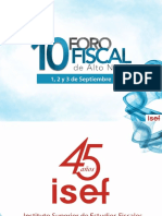 10° Foro Fiscal Alto Nivel - ISEF - 2021 - 1sept