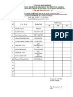 Contoh Daftar Hadir Pemateri MPLS 1