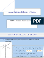 Elastic Buckling Behavior of Beams: CE579 - Structural Stability and Design