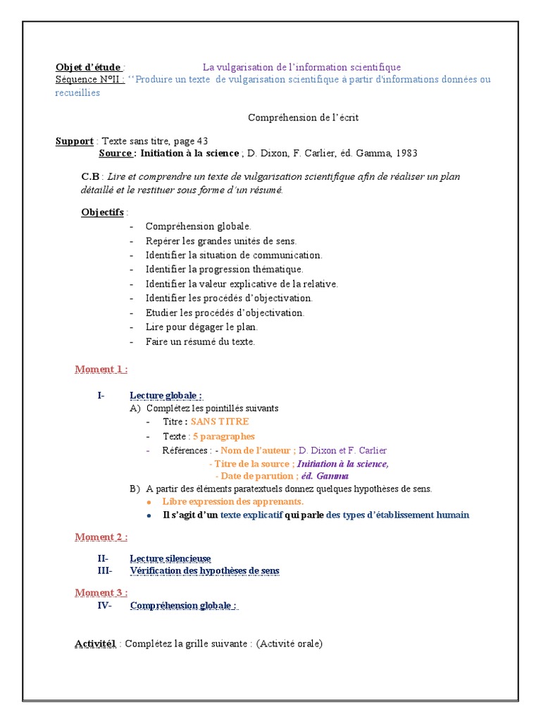 Vulgarisation de l'information scientifique | PDF | Clause