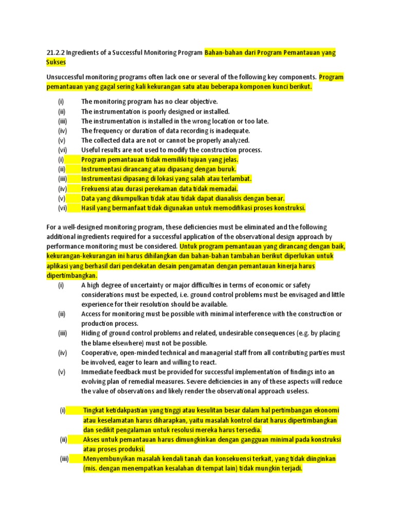 Monitoring Program Essentials | PDF | Deformation (Engineering ...