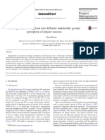 An Empirical Investigation Into Different Stakeholder Groups Perception of Project Success