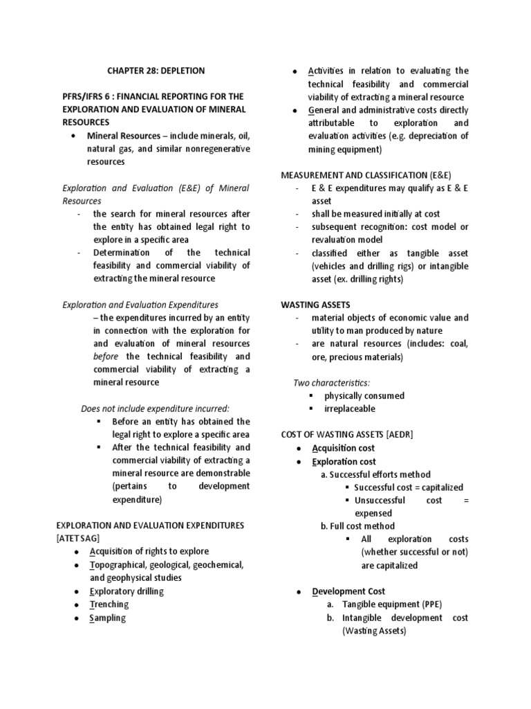 Depletion Accounting Under PFRS 6 | PDF | Depreciation | Retained Earnings
