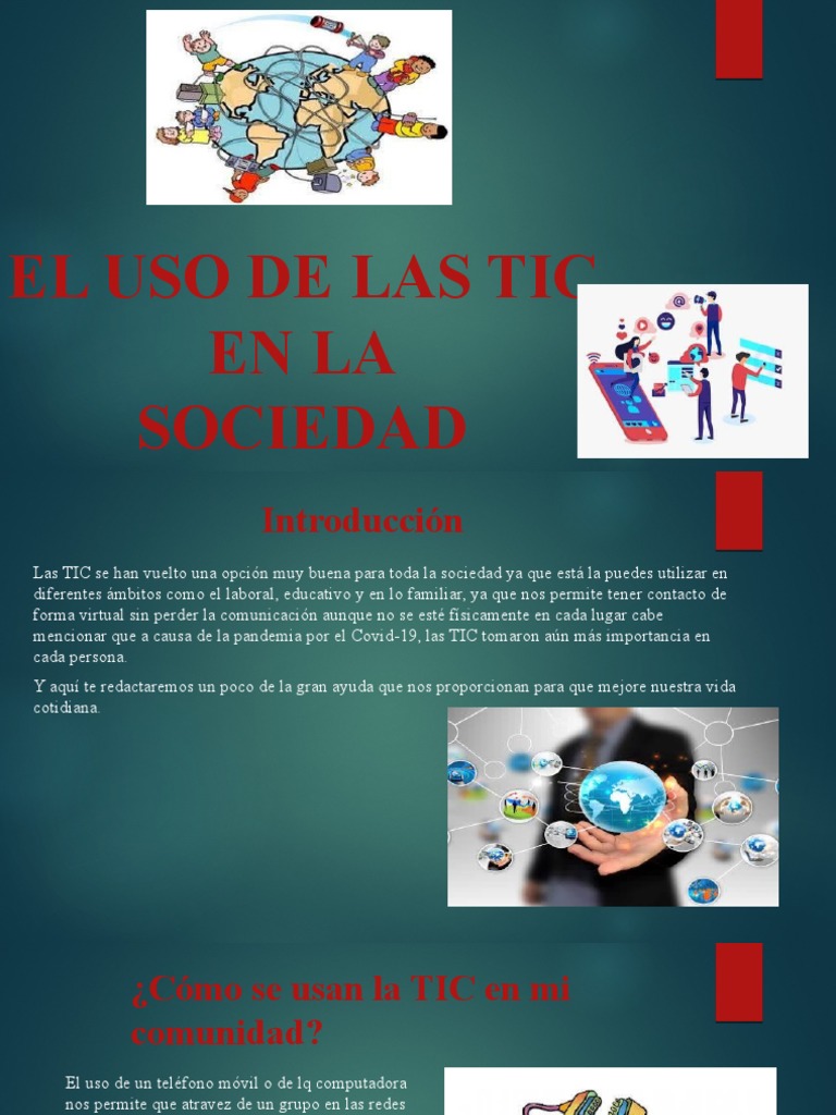 Uso de TIC en la Comunidad y Sociedad | PDF | Tecnología de información ...