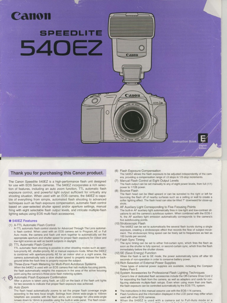 Canon Speedlite 540ez Compatibility edu.svet.gob.gt