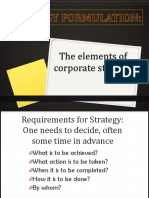 Elements of Corporate Strategy