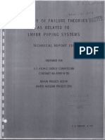 A Study of Failure Theories As Related To LMFBR Pipingsysteivis