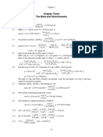 Chapter Three The Mole and Stoichiometry: Practice Exercise