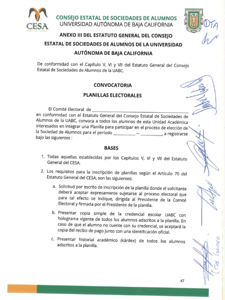 Convocatoria Registro Planillas | PDF