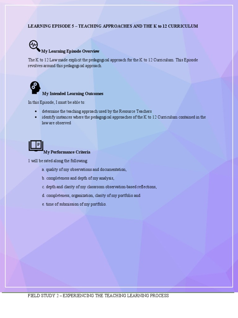 K to 12 Curriculum Teaching Approaches | PDF | Teachers | Learning
