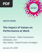 2020 UK The Impact of Values On Performance at Work January 2020