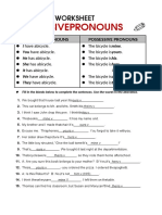 Possessivepronouns: Grammar Worksheet