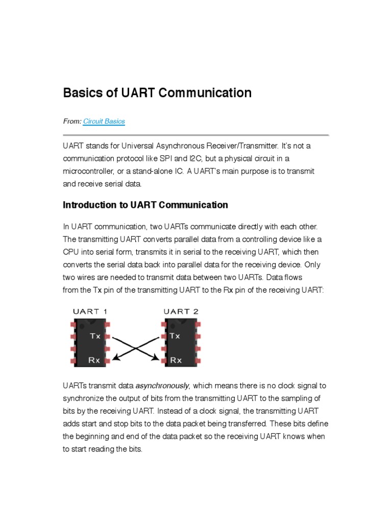 Basics of UART Communication | PDF | Data Transmission | Data