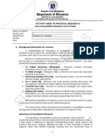 Practical Research 2 - Importance of Quantitative Research Across Fields MELC 2 - LAS 1