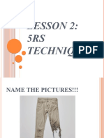 Lesson 2: 5RS Techniques