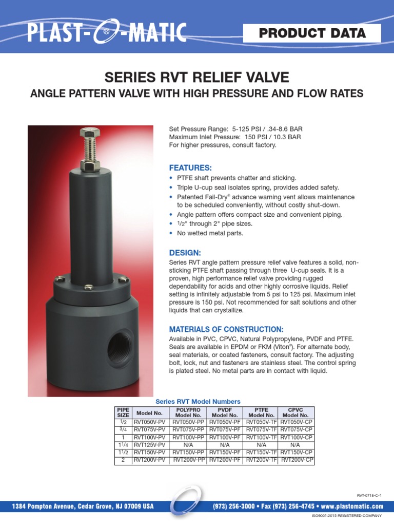 PRV PTFE Plastomatic | PDF | Valve | Building Engineering
