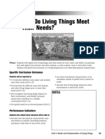 How Do Living Things Meet Their Needs?: Notes
