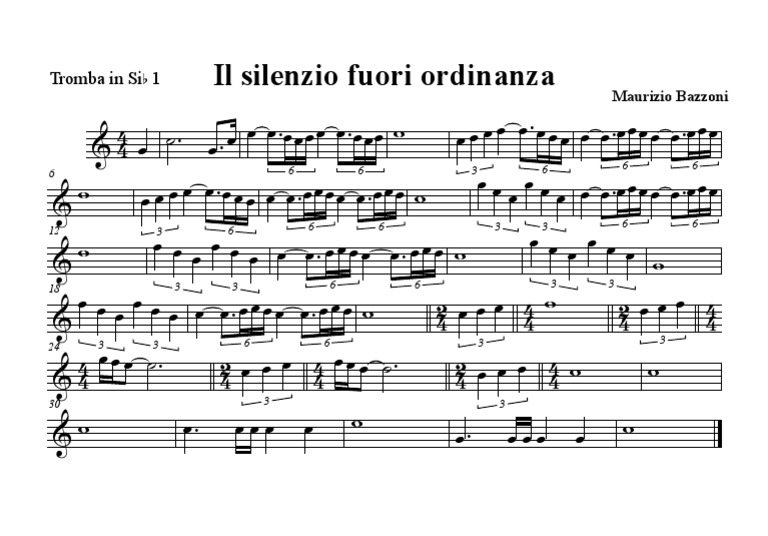 Il Silenzio Partitura Tromba in Sib 1 PDF
