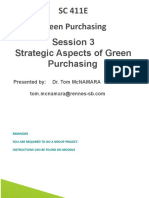 SC 411E Green Purchasing Session 3 Strategic Aspects of Green Purchasing