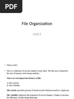 File Organization