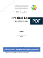 Prefinal Exam Fil 11 Pananaliksik - Templeyt NG Konseptong Papel