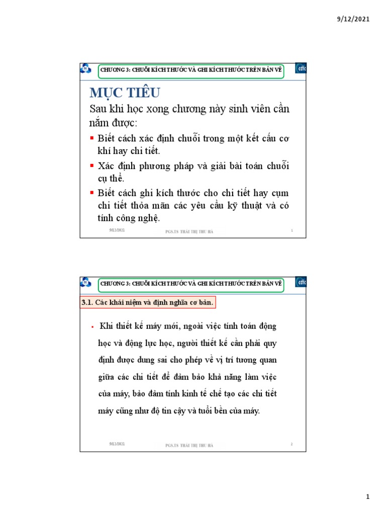 Chuong 3 Chuoi Kich Thuoc Va Cach Ghi Kich Thuoc Tren Ban Ve | PDF