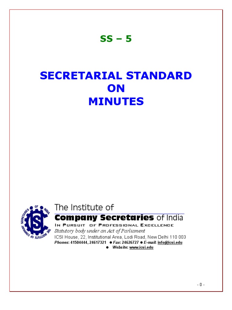 SS - 5 - Minutes | PDF