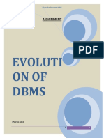 Evoluti On of DBMS: Assignment