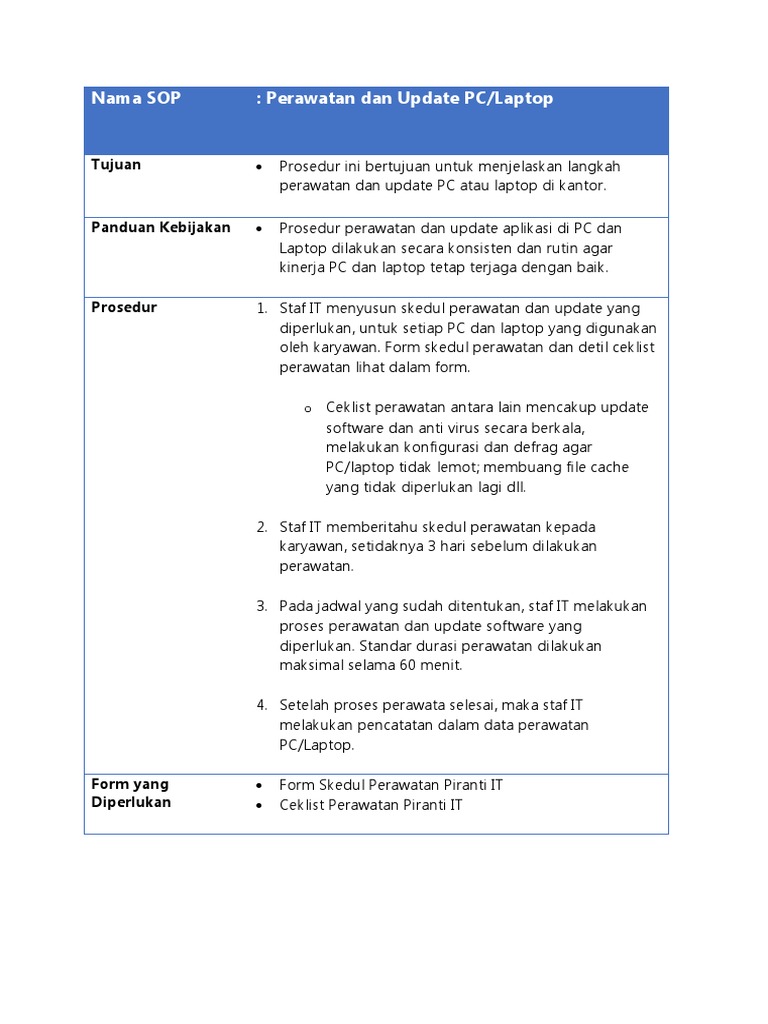 Pemeliharaan Rutin Laptop dan PC | PDF