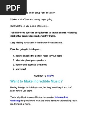 Getting your home studio setup right isn