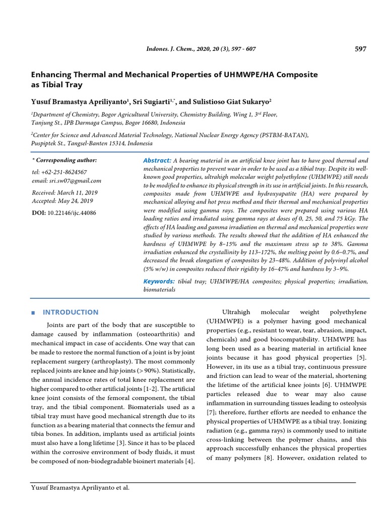 Enhancing Thermal and Mechanical Properties of UHM | PDF | Composite ...