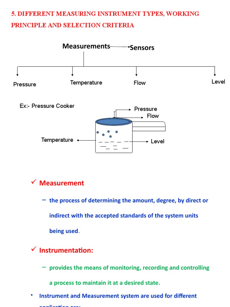 A Comprehensive Overview of Common Measurement Instruments Their