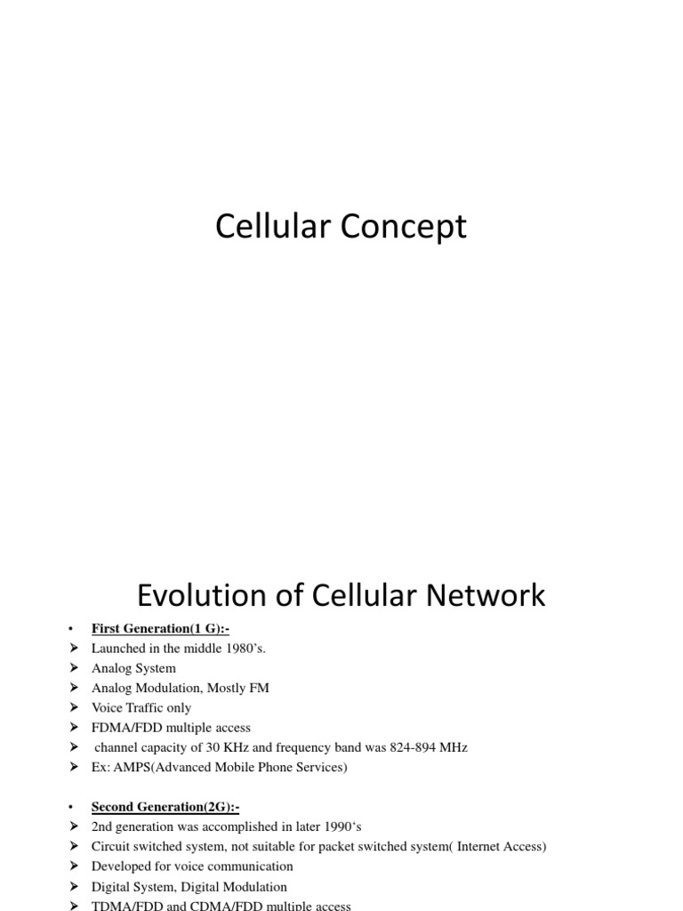 Cellular Concepts | PDF | Cellular Network | Lte (Telecommunication)