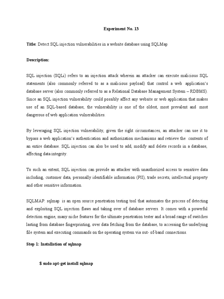 Experiment No. 13 | PDF | Databases | Table (Database)