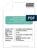 Manhole Inspection Report For Foul Sewer