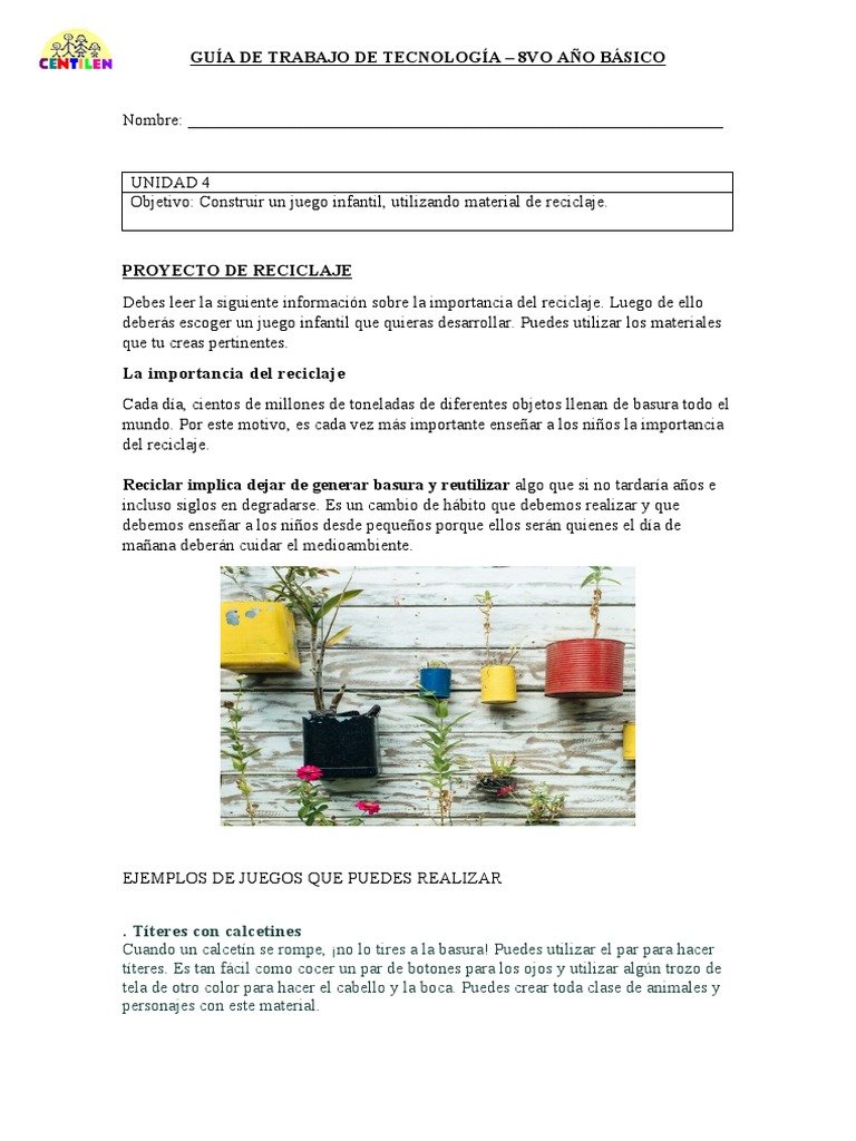 Juegos Reciclados para Niños | PDF | Reciclaje | Residuos, image size:768x1024