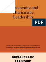 Bureaucratic and Charismatic Leadership