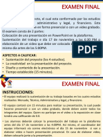 Examen Final Formulacion y Evaluacion de Proyectos
