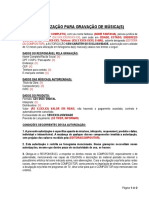 Autorização para gravação de música