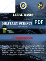 Military Science (Ms-1) : Name of Presenter