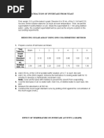 Extraction of Invertase From Yeast