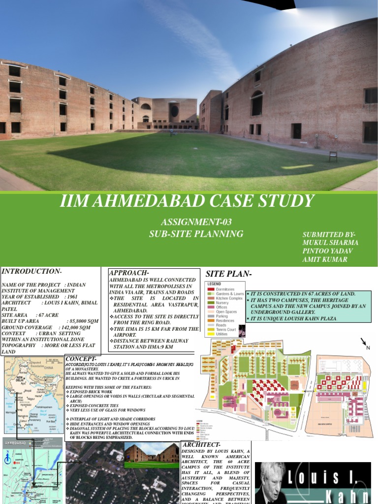 IIM Ahmedabad Campus Case Study | PDF | Dormitory | Buildings And ...