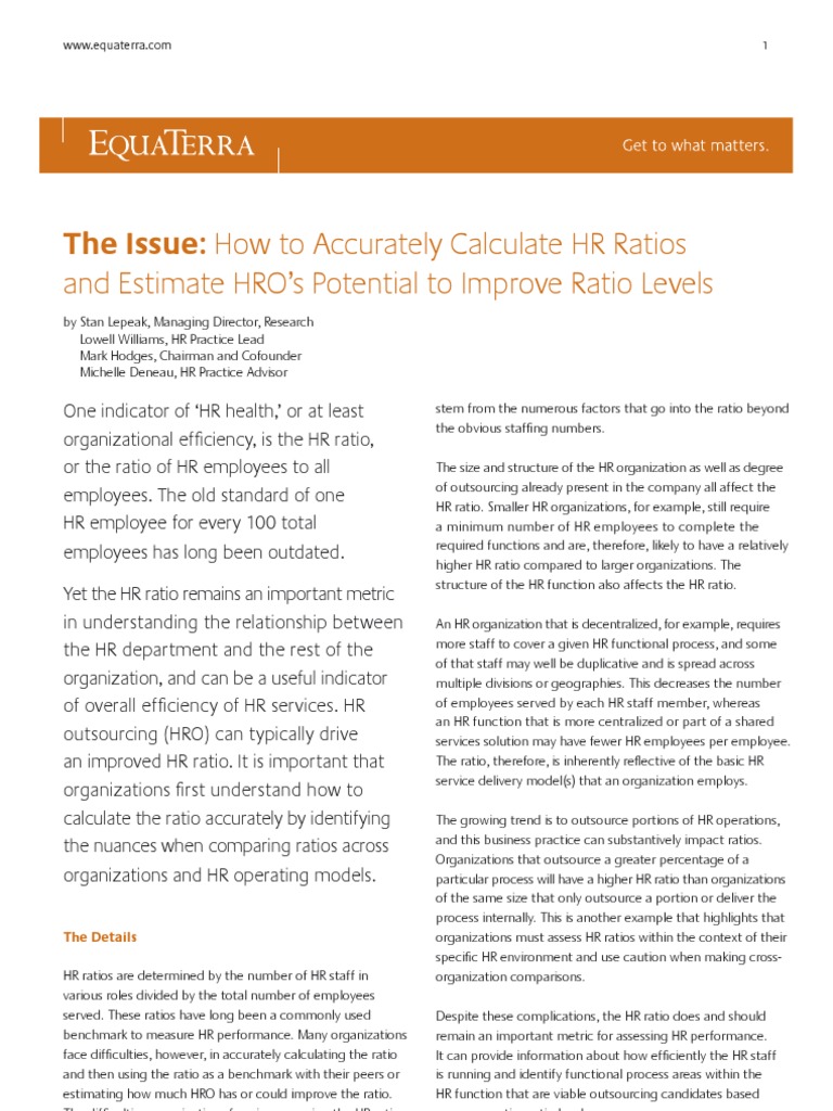 HRRatios Human Resources Outsourcing