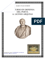 Ciceron - Discurso en Defensa Del Poeta Arquias (Bilingue)
