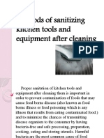 Sanitizing kitchen tools methods heat chemicals