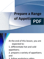 LESSON 10 (Prepare Range of Appetizers) WITH VIDEOS