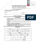 1 Prova de Física 3 - Engenharia Elétrica